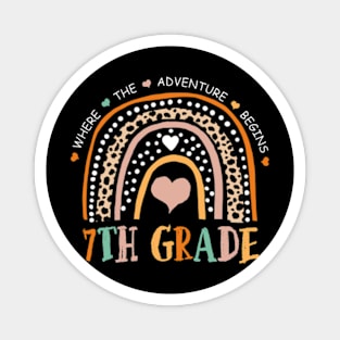 Leopard Rainbow 7th Grade Where The Adventure Begins Magnet